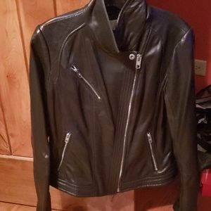 Michael kors leather moto jacket